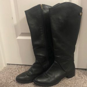 Womens black winter boots